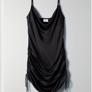 Aritzia only ruched slip dress